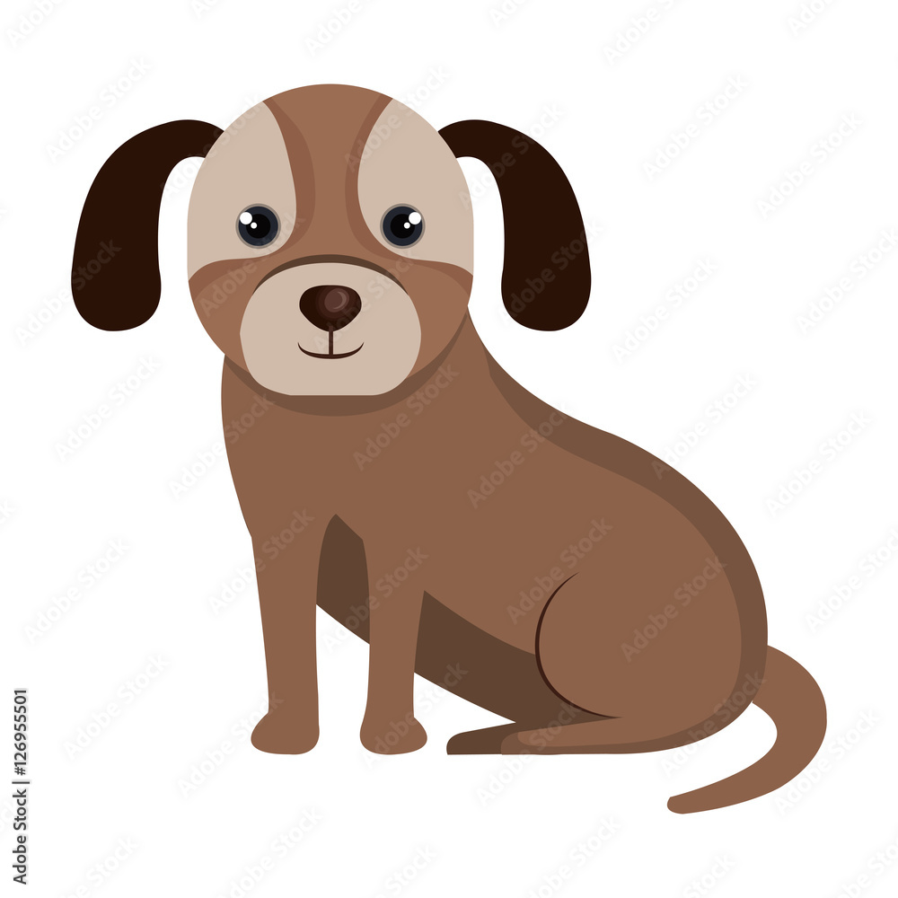 cute dog mascot icon vector illustration design