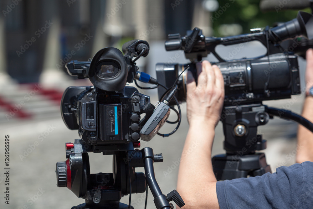 Filming an event with a video camera