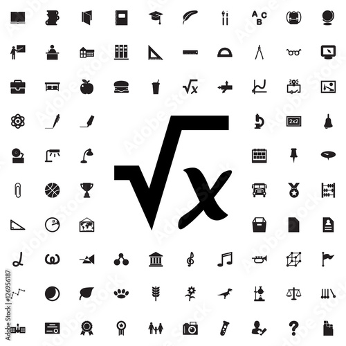 square root icon illustration