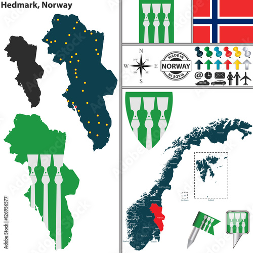 Map of Hedmark, Norway photo