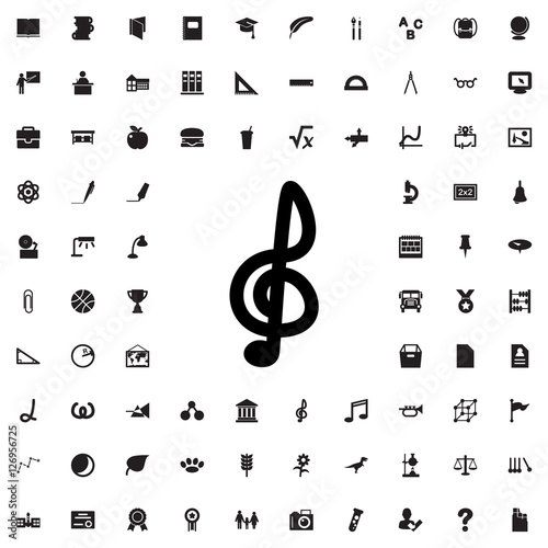 treble clef icon illustration
