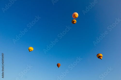 Balloons on a background of blue sky