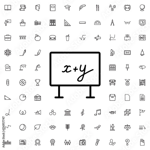blackboard x+y icon illustr...