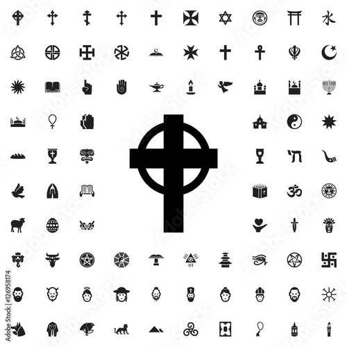 christian cross icon illust...