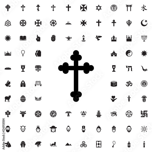christian cross icon illust...
