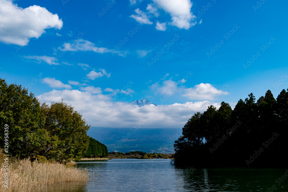 田貫湖と富士山