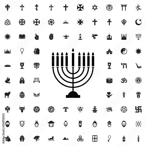 menorah icon illustration