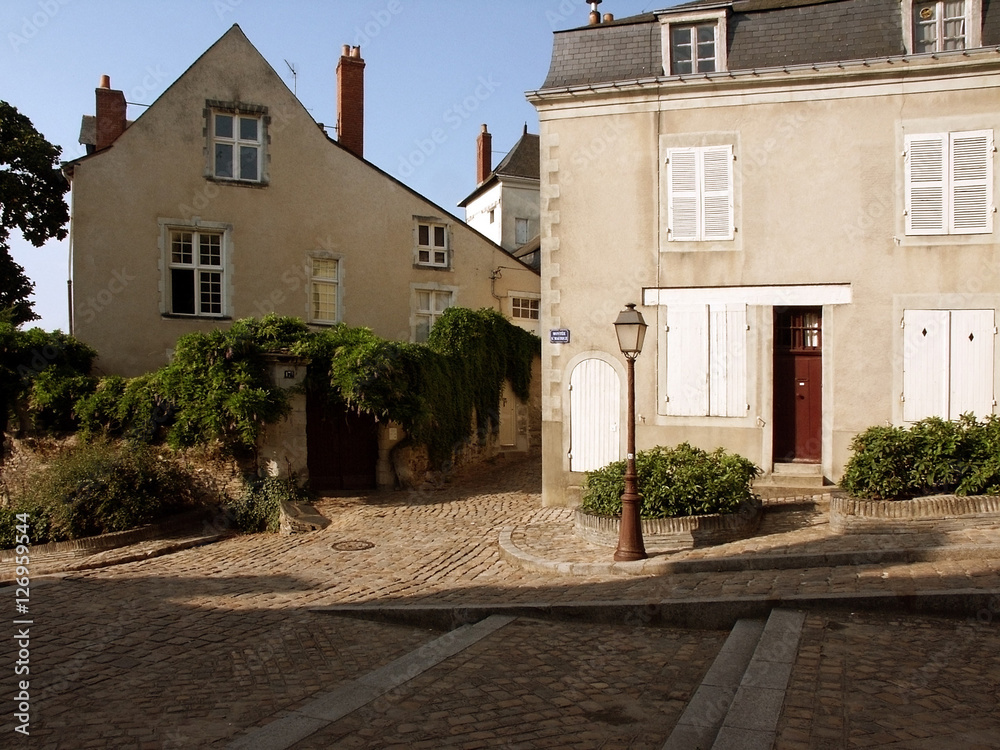 Obraz premium angers loire valley france old town