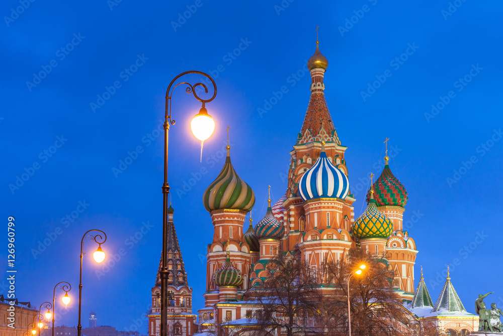 St. Basils Cathedral at night, Russia