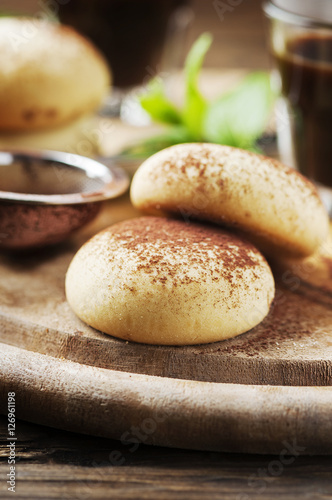 Homemade sweet cookie with coffee