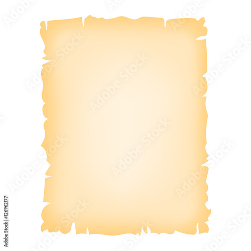 Old paper sheet, vector background. Vintage texture, isolated on white