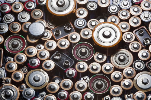 Old used batteries
