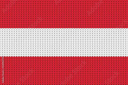 Knitted flag of Austria