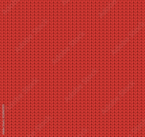 Seamless knitted red pattern, woolen fabric, woolen cloth
