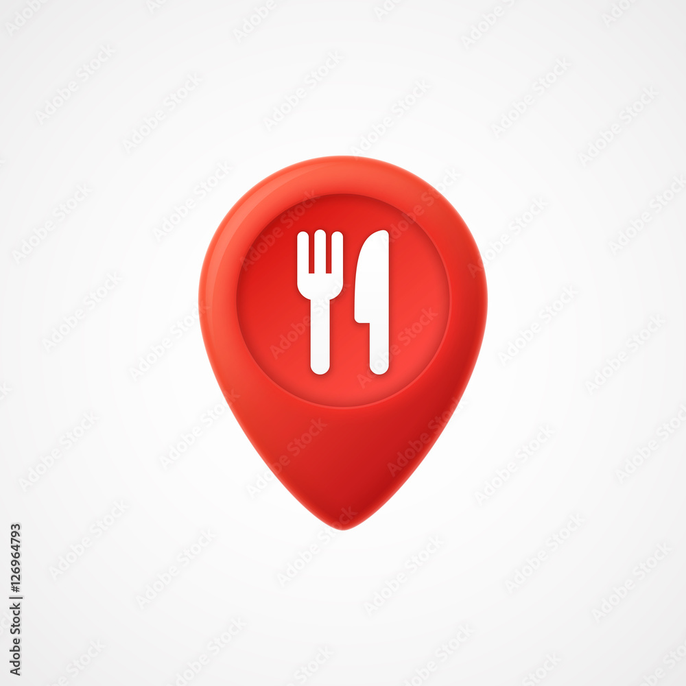 3d Map pointer icon. Map Markers. Vector illustration 3d Map pointer icon. Map Markers. Vector illustration