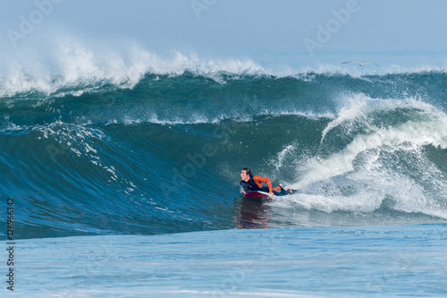 Bodyboarder in action photo