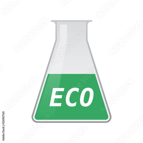 Isolated test tube with    the text ECO