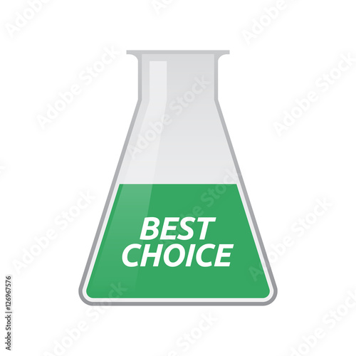 Isolated test tube with    the text BEST CHOICE