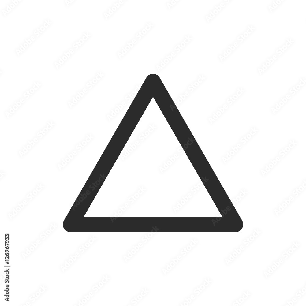 Vector of triangle icon on gray/white background Vector of triangle icon on gray/white background