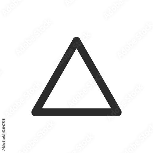 Vector of triangle icon on gray/white background