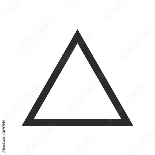 Vector of triangle icon on gray/white background photo