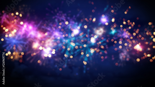 beautiful blur fireworks abstract background