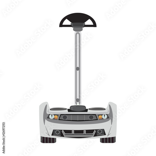 Self-balanced electric scooter, vector illustration