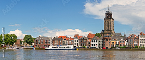 Panoramic view of the medieval Dutch city Deventer with the Grea photo