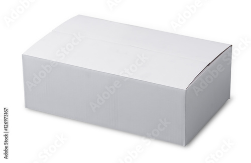 Blank White package box on white background © showcake