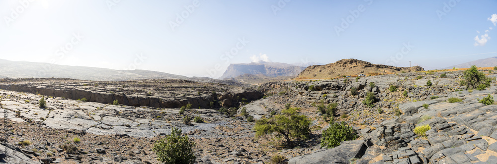 Grand Canyon von Oman  am Fuße des Jebel Shams Gipfels, Jabal Akhdar Gebirge, Sultanat Oman, Naher Osten
