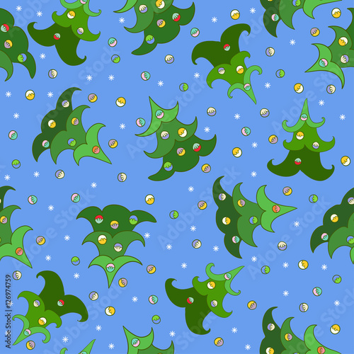 Winter holidays seamless pattern background