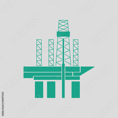 Oil sea platform icon