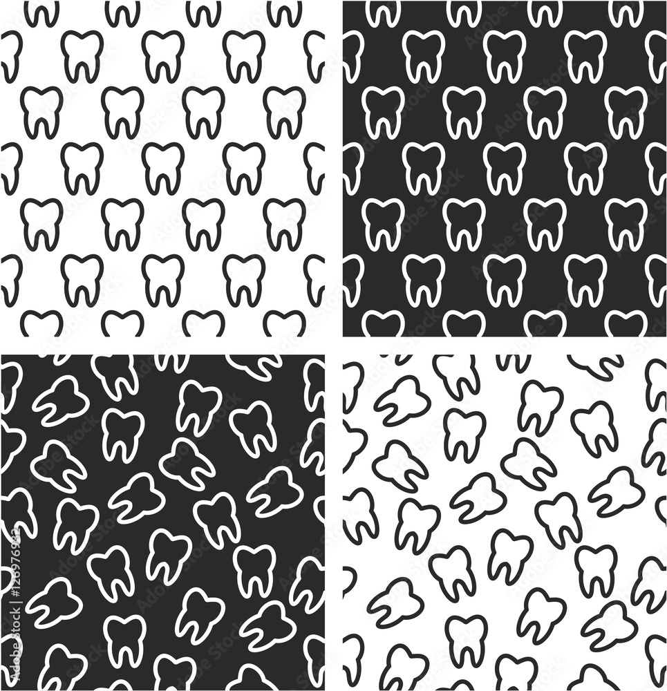 Tooth Aligned & Random Seamless Pattern Set