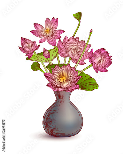Fototapeta Naklejka Na Ścianę i Meble -  Vase with flowers