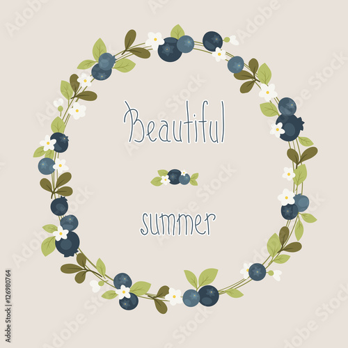Blueberry summer beautiful wreath