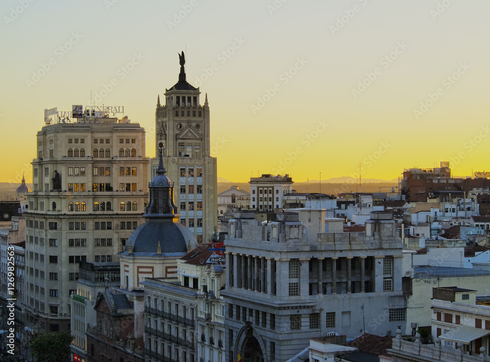Fototapeta premium Spain, Cityscape of Madrid..