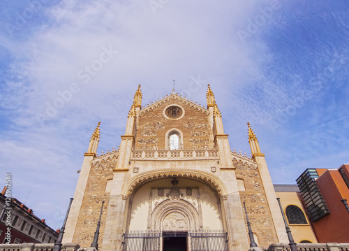 Spain, Madrid, View of the San Jeronimo el Real Church.