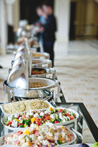 Obraz na płótnie buffet table with salads