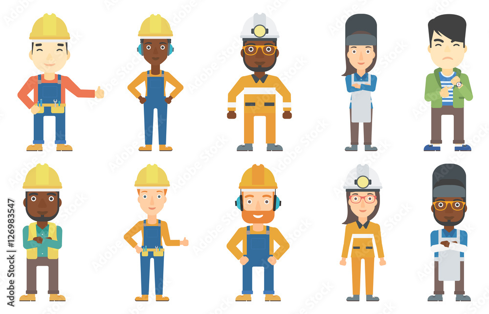 Vector set of professions characters. Vector set of professions characters.