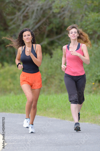 friends and jogging
