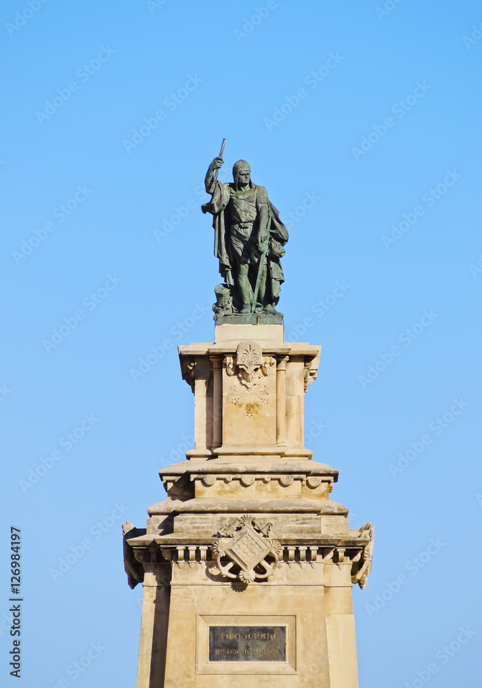 Spain, Catalonia, Tarragona, View of the monument to Ruber de Lauria. Spain, Catalonia, Tarragona, View of the monument to Ruber de Lauria.