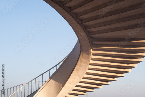 Billede på lærred Spiral stairway in Gdanski bridge, Warsaw