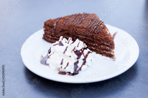 Delicious honey marlenka cake photo