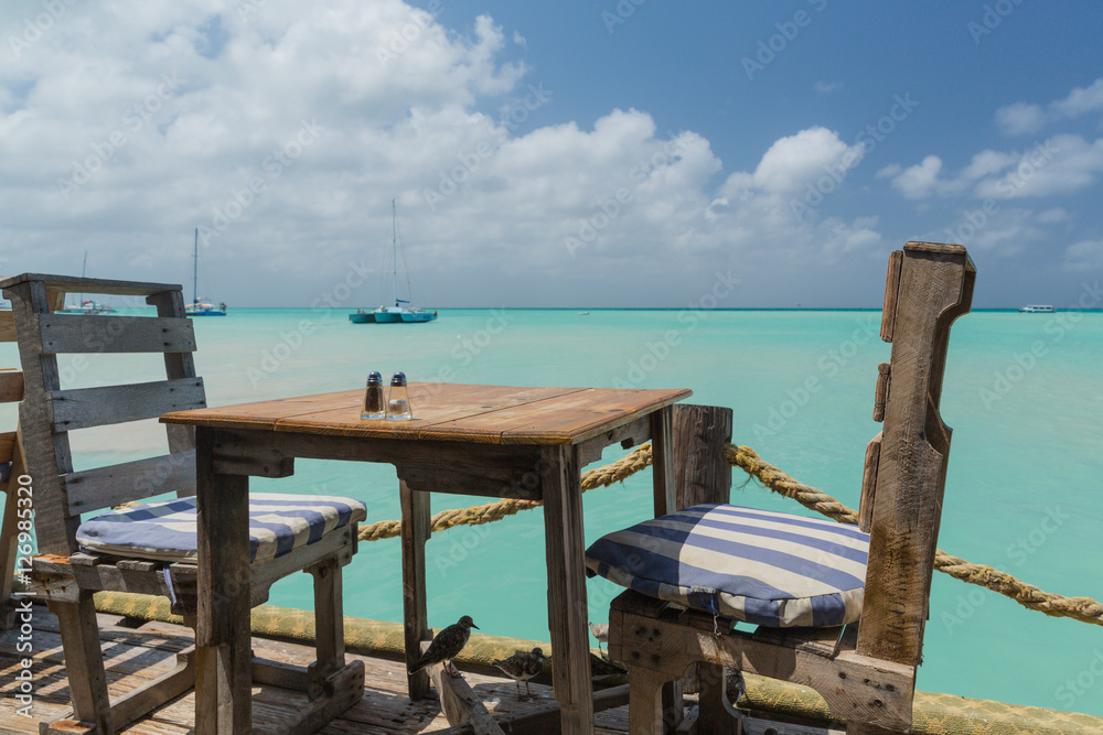 Table with a Sea View in Aruba