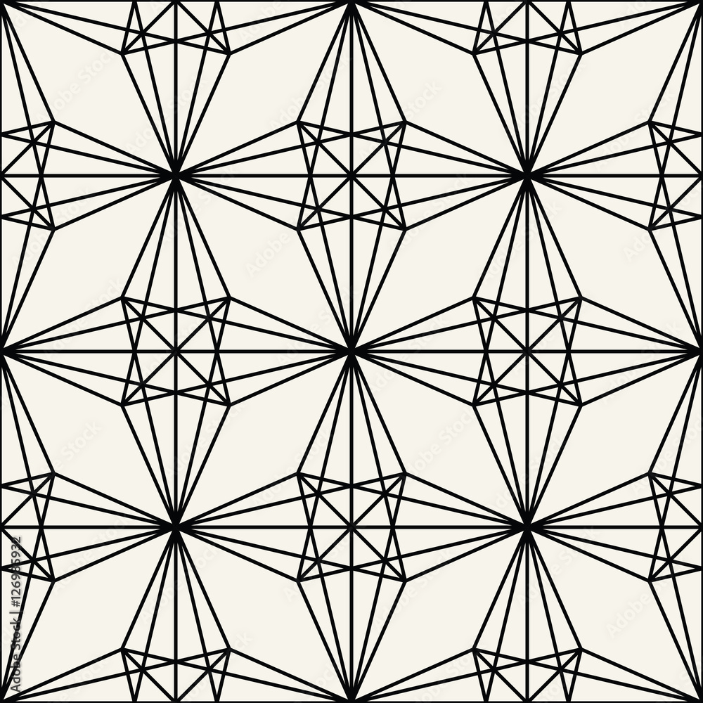 Abstract geometric black and white graphic design unique pattern