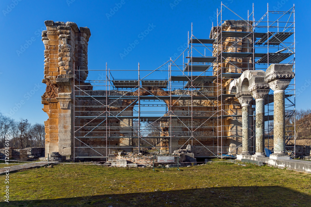 Basilica in the archeological area of ancient Philippi, Eastern Macedonia and Thrace, Greece