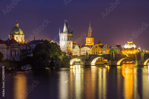 River Vltava at Dusk Prague Czech Republic © Ian Woolcock