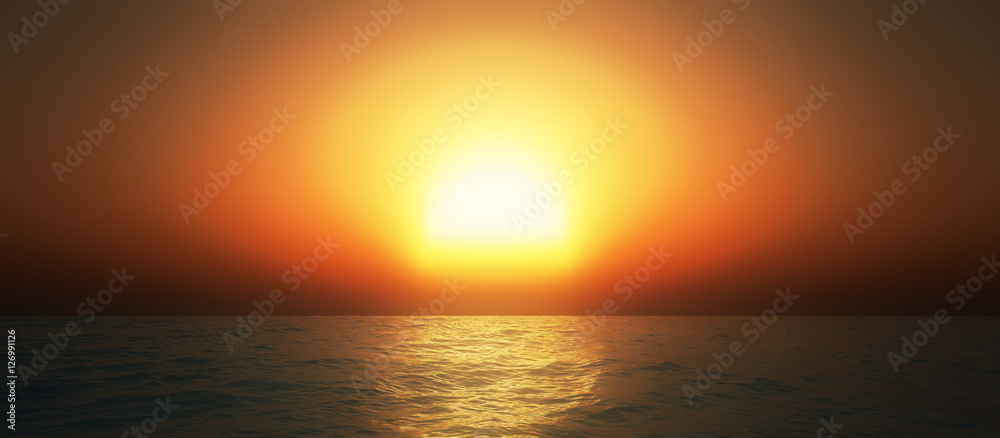 Fototapeta premium sunset in ocean