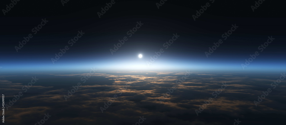 planet sunrise from space planet sunrise from space