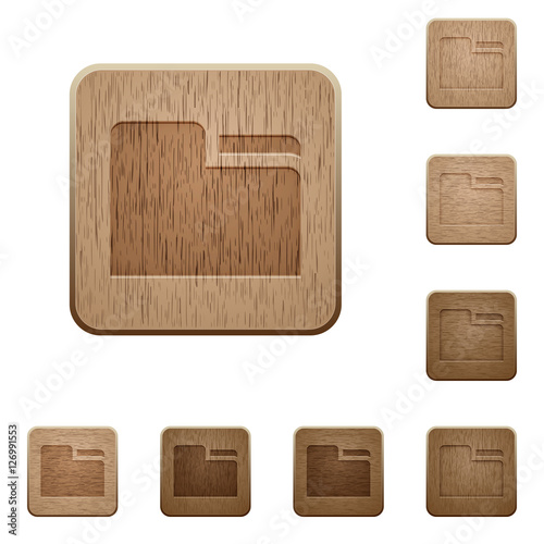 Tab folder wooden buttons